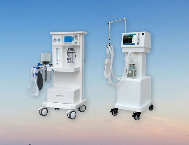 What are the functions of the respiratory circuit components in anesthesia machines?